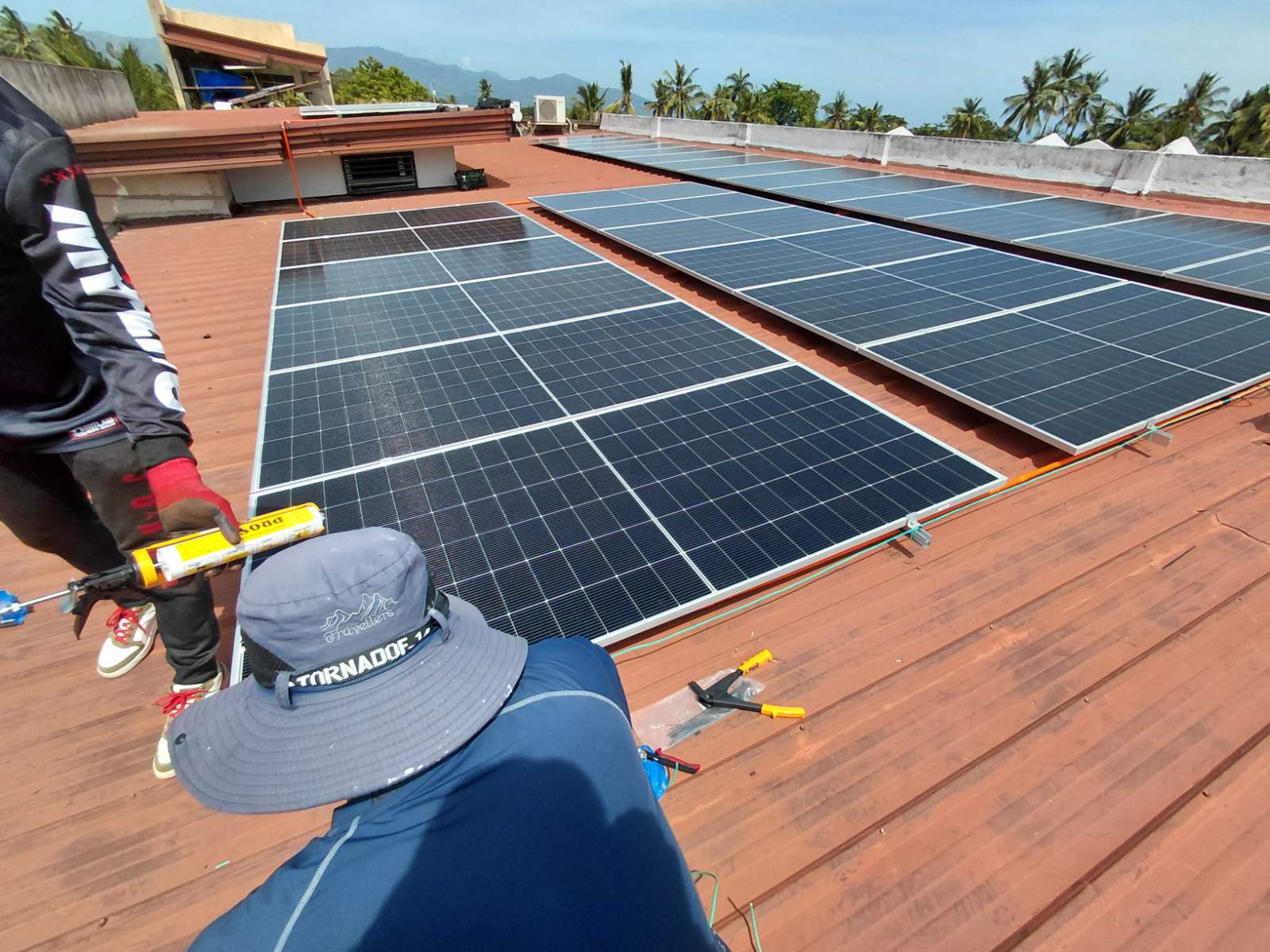 Rooftop solar installation in Dumaguete